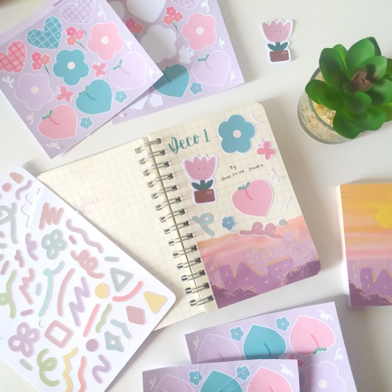 

Deco 1 Stickersheet / Shan Shine Journlaing Deco Stiker