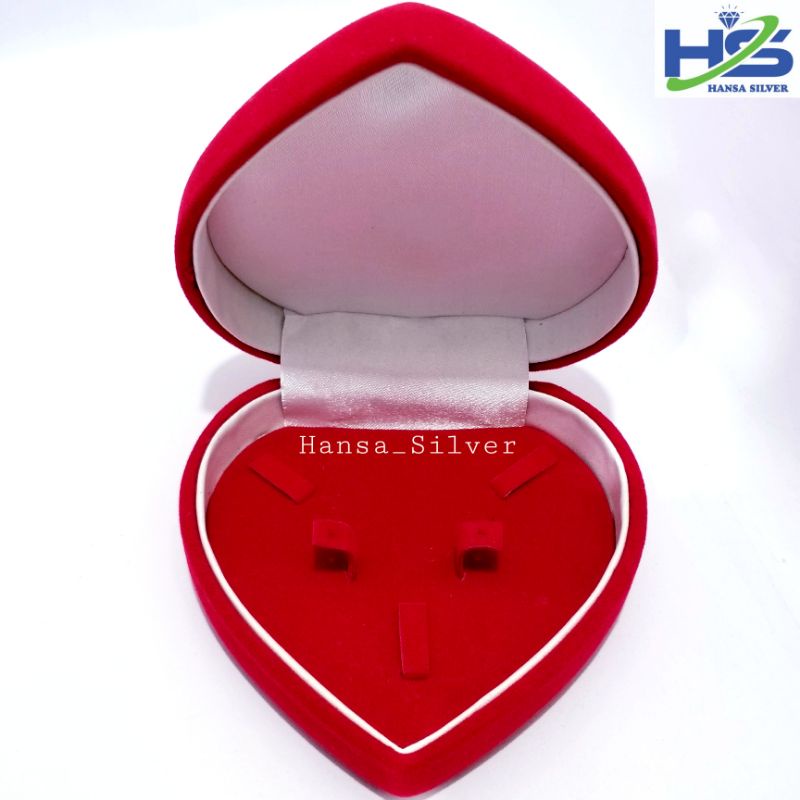 KOTAK TEMPAT PERHIASAN SET BOX WADAH PERHIASAN KALUNG CINCIN GELANG LOVE &amp; PERSEGI