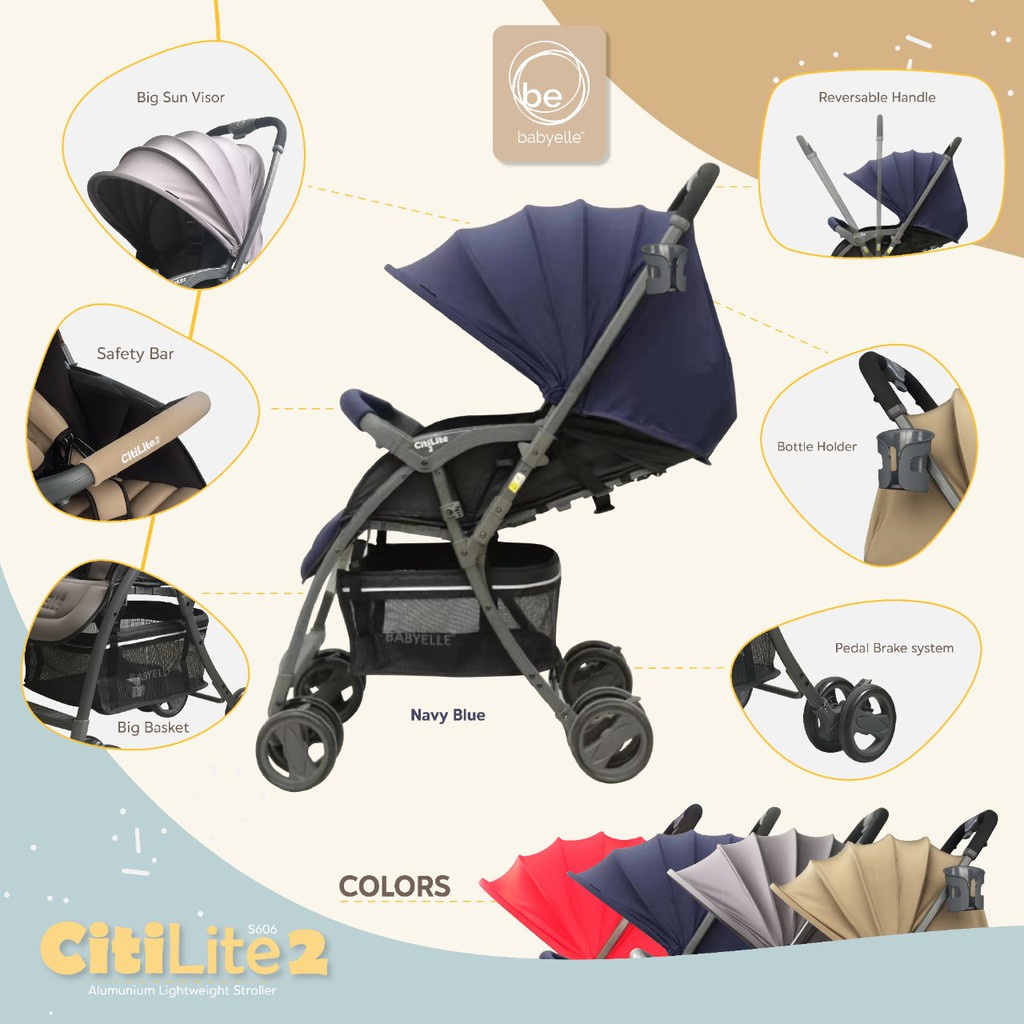 Baby Elle Stroller Bayi Citilite 606