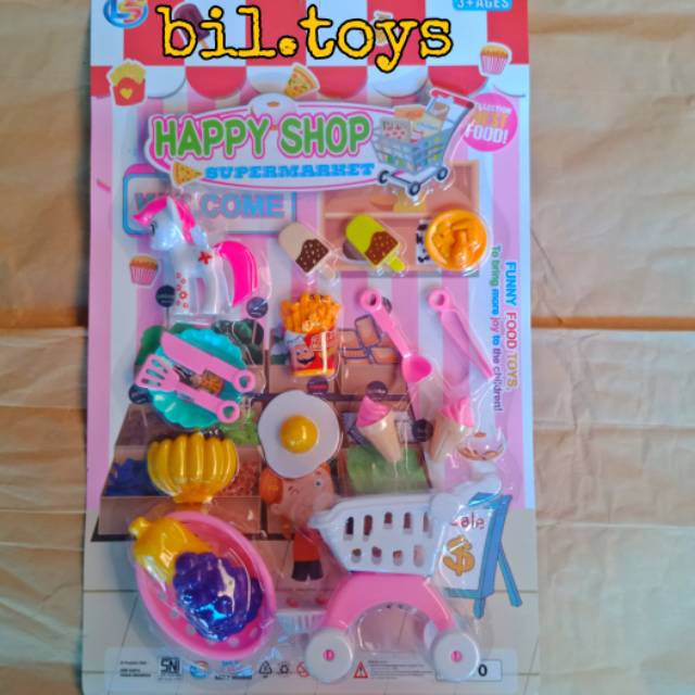 MAINAN TROLI SUPERMARKET HAPPY SHOP DESSERT