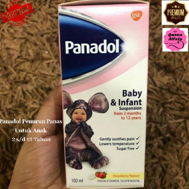 PANADOL BABY & INFANT SYRUP OBAT PENURUN PANAS ANAK IMPORT SAUDI 100ML UNTUK 2 / 12 TAHUN