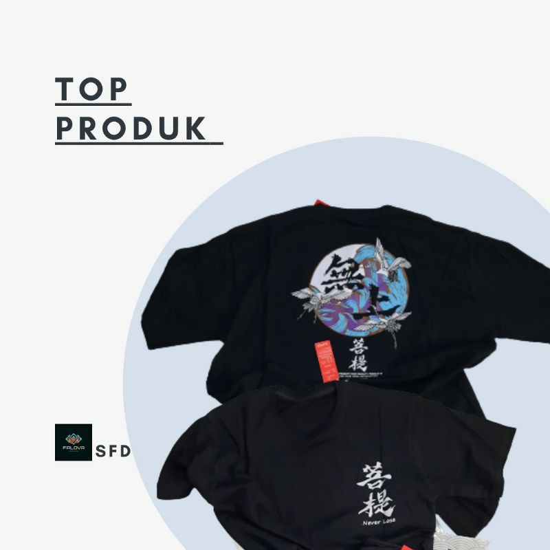 kaos distro bangau jepang neverl lose