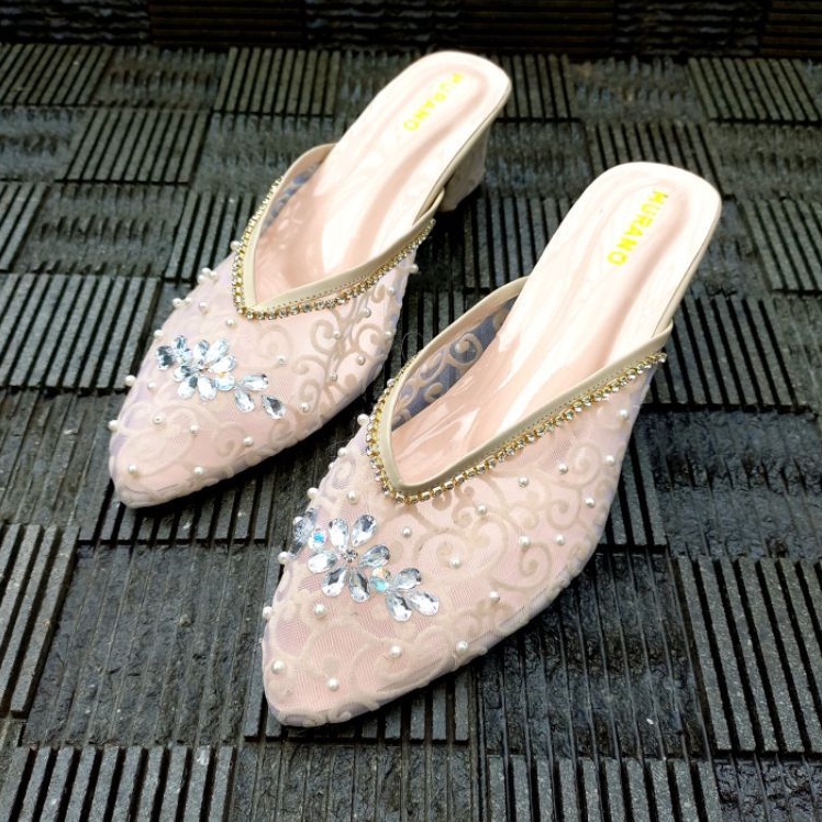 Wedding Shoes Murano Tsabitha Cream Brukat Special Edition Size Jumbo 41-46