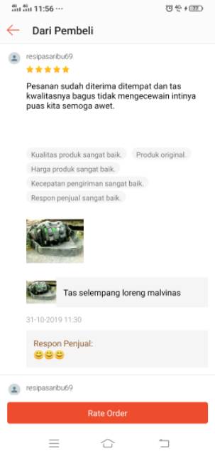 TAS SELEMPANG LORENG MALVINAS - TAS SAMPING - TAS TACTICAL ARMY