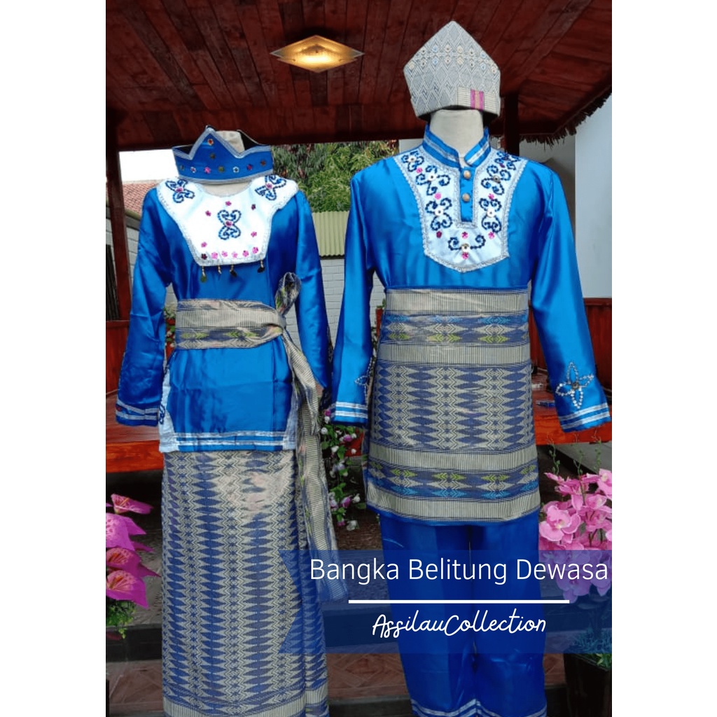 Baju adat Bangka Belitung dewasa satuan (laki-laki/perempuan)