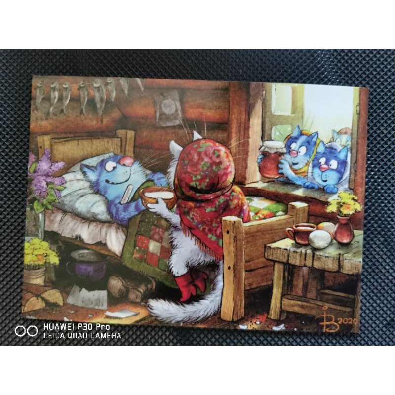 

kartu pos bluecat/bluecat postcard