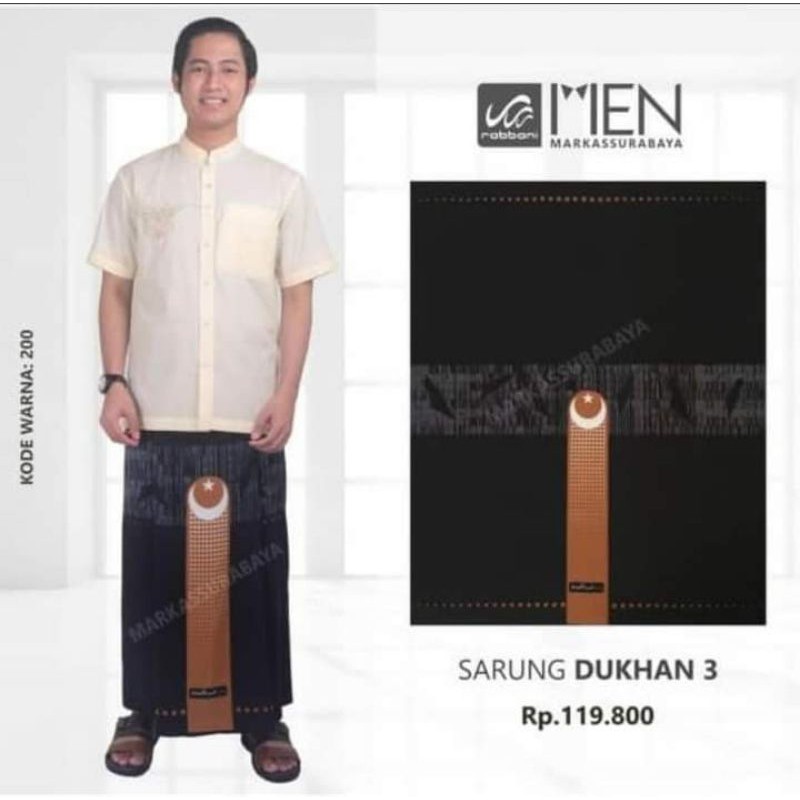 Sarung Pallestine Rabbani Dukhan 3 Hitam