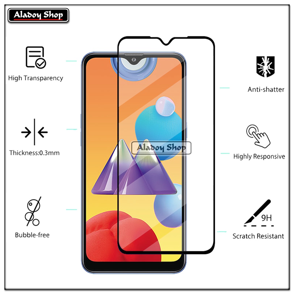 PAKET Tempered Glass + Skin Carbon Film 3D Samsung M01S