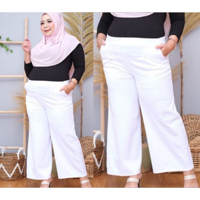 𝔂𝓾𝓶𝓪 CELANA KULOT JUMBO SCUBA WANITA / KULOT SCUBA PREMIUM BIG SIZE / PANJANG 90CM / BB 70KG - 95KG