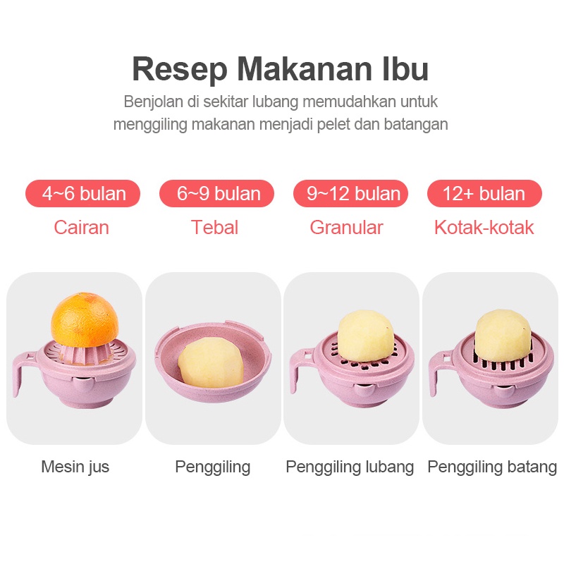 Baby food maker MPASI Set 10  in mangkuk gerinda (B168)