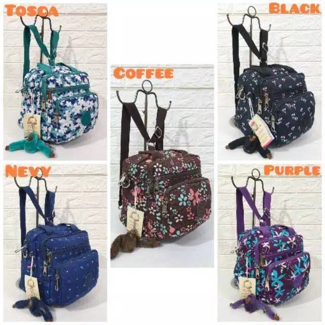 TAS 100% ORIGINAL - TAS KIPLING MOTIF 3fungsi TAS JINJING/TAS SELEMPANG/TAS RANSEL