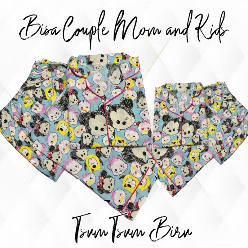 Tsum - baju tidur piyama bisa couple ibu anak dan keluarga katun jepang