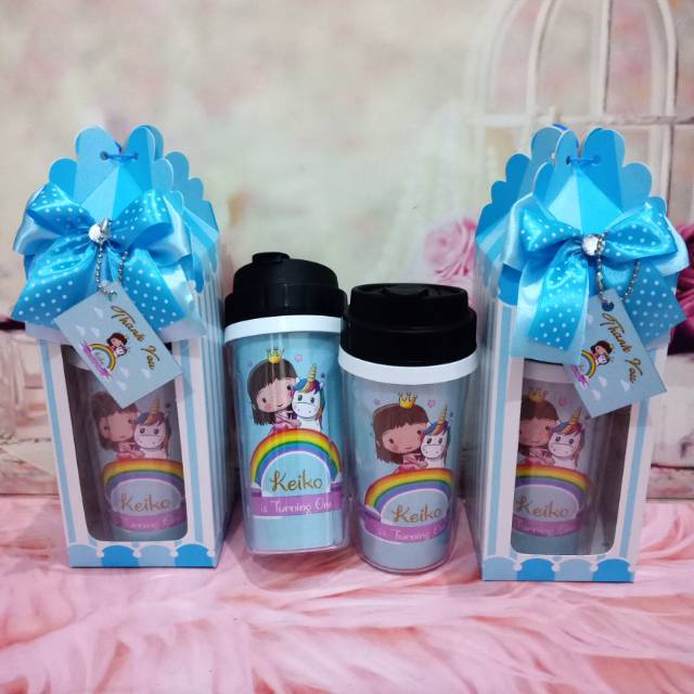 Tumbler Custom + Packaging Dus Motif & Pita Cantik