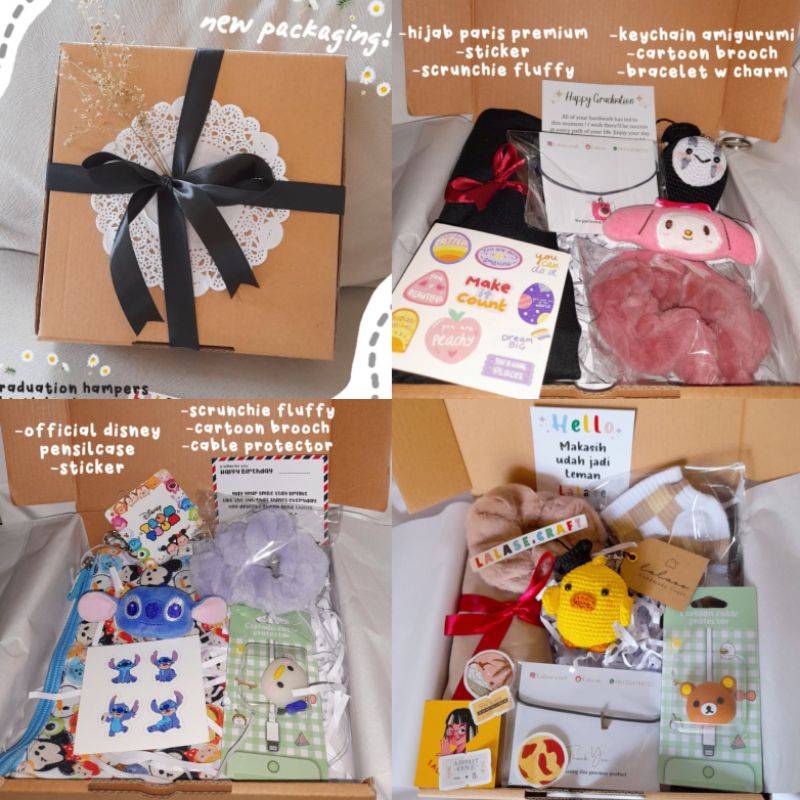 

Hampers Graduation / Kado Wisuda Ultah / Giftbox Amigurumi / Boneka Rajut