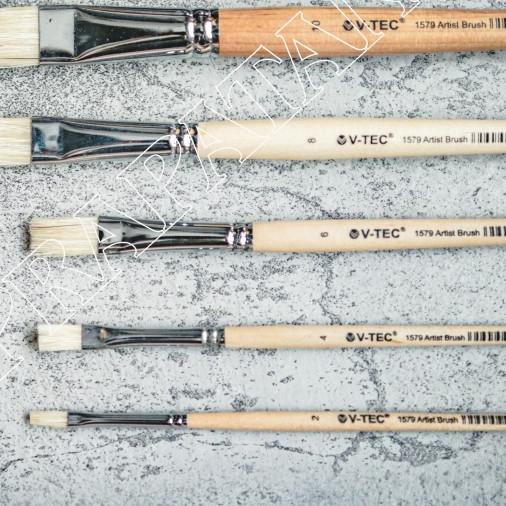 

Kuas Lukis V-TEC 1579 set 6 pcs / Paint Brush set - Set Ganjil