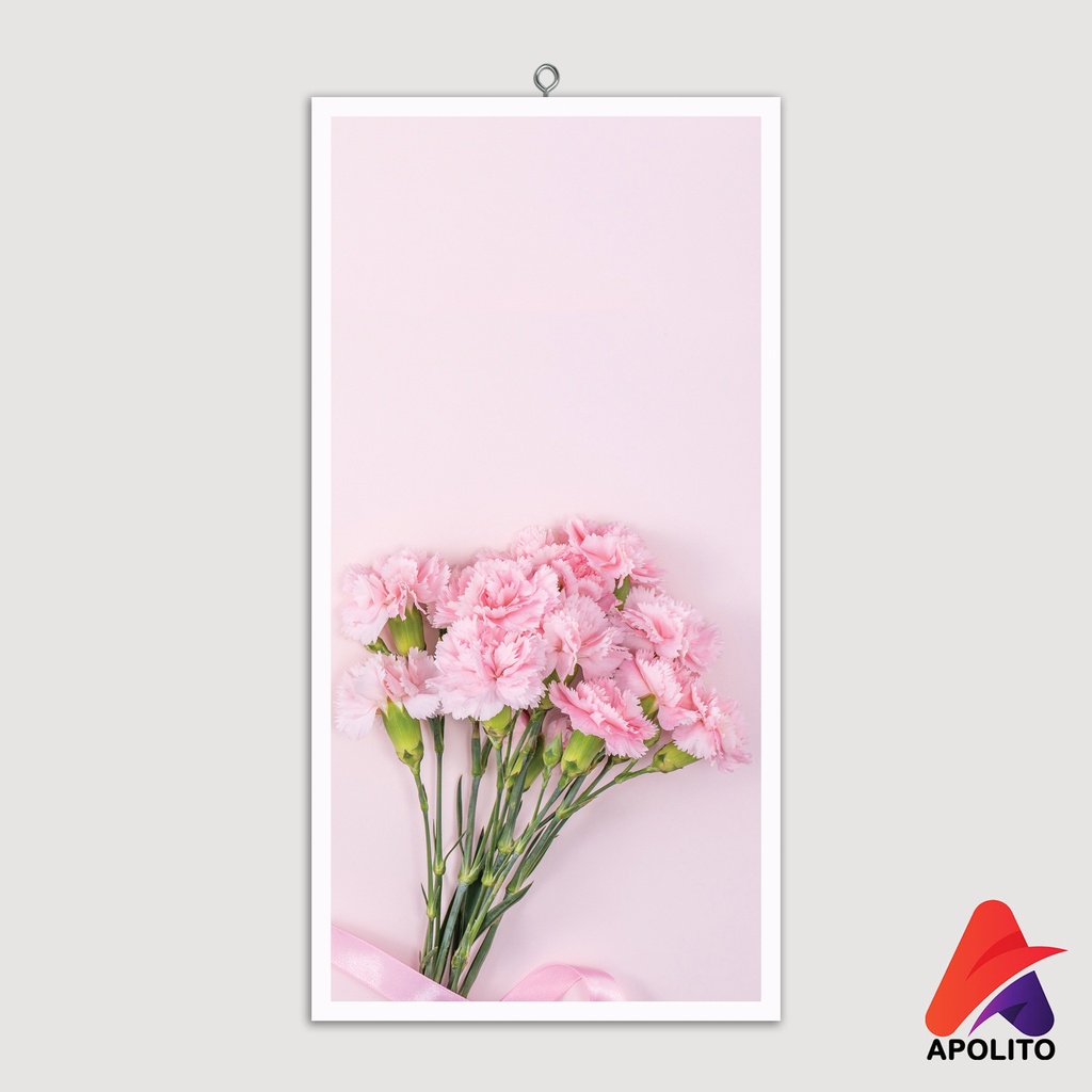 HIASAN DINDING BUNGA WALL DECOR (10x20) PAJANGAN KAYU BUNGA POSTER KAYU HIASAN DINDING KAMAR