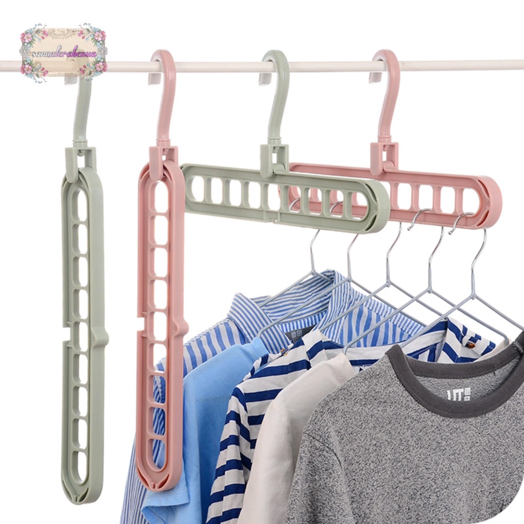 RT33 GANTUNGAN LEMARI BAJU PAKAIAN MAGIC HANGER INSTANT 9 IN 1 JEMURAN LAUNDRY ANTI KARAT MULTIFUNGSI SERBAGUNA SB3095