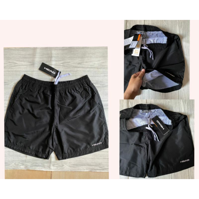 celana olahraga running gym fitness-Hitam heed