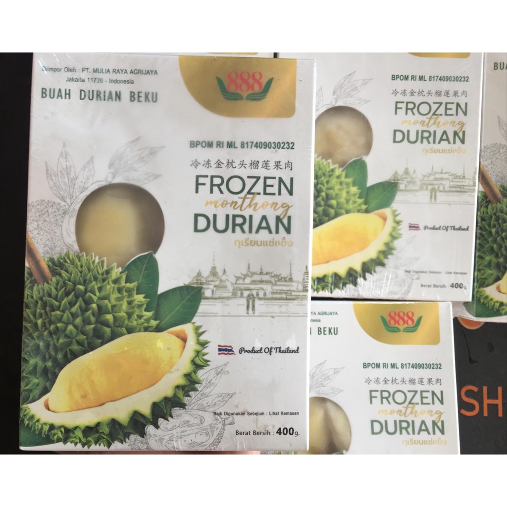 Durian Monthong Thailand Enak | Seed Pulp | Frozen Monthong Thailand