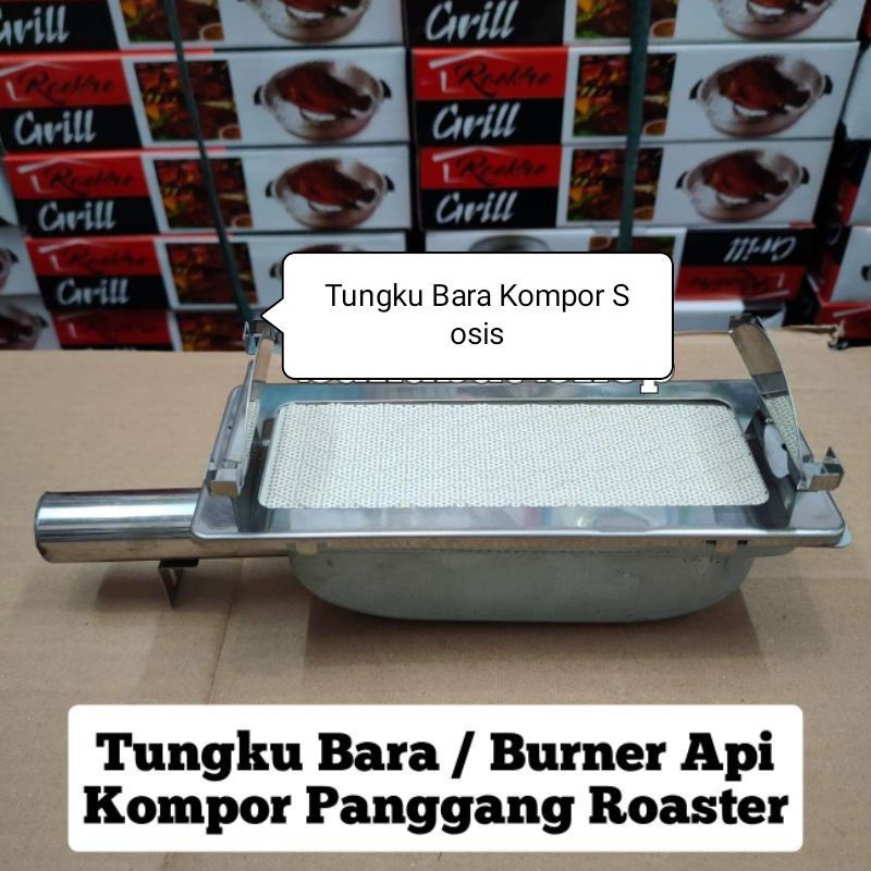 Burner , Kaca Roaster , Kaca Kompor Sosis Kaca Pemanggang Tanpa asap Grill