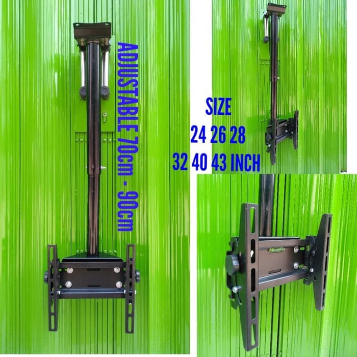 BRACKET TV GANTUNG PLAFON 43 40 32 28 24 INCH SUPER PREMIUM MODEL ori