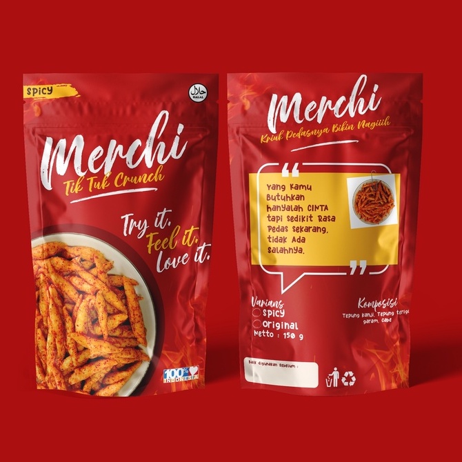 

Promo termurah!! Merchie Tik Tuk Spicy 150gr
