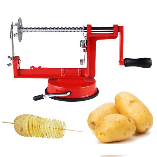 ALAT PEMOTONG PENGIRIS KENTANG SPIRAL TORNADO BUAH SAYUR SOSIS ROLLER POTATO SLICER PRAKTIS VA112 BR103