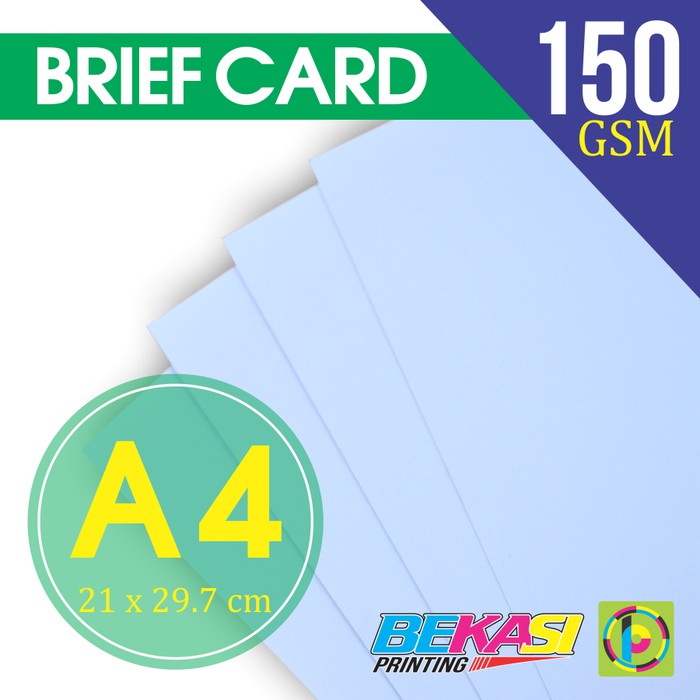 

Langsung Order Kertas Karton BC / Briefcard Polos Ukuran A4 (210 x 297) - Putih Murah