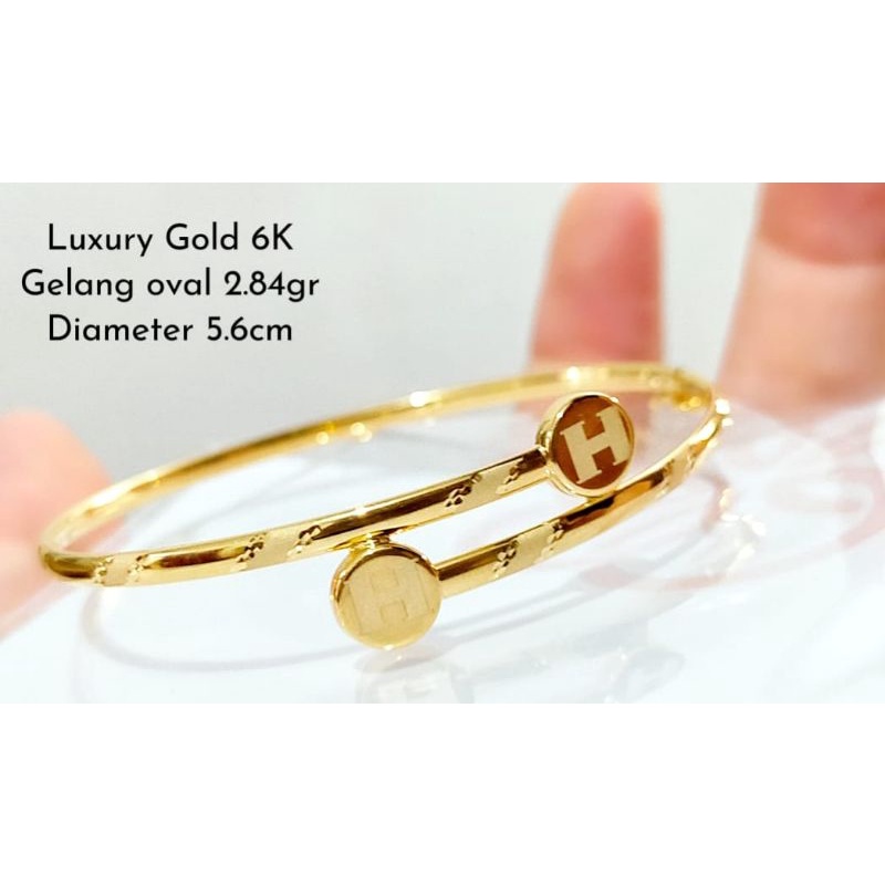 Gelang oval luxury gold 375
