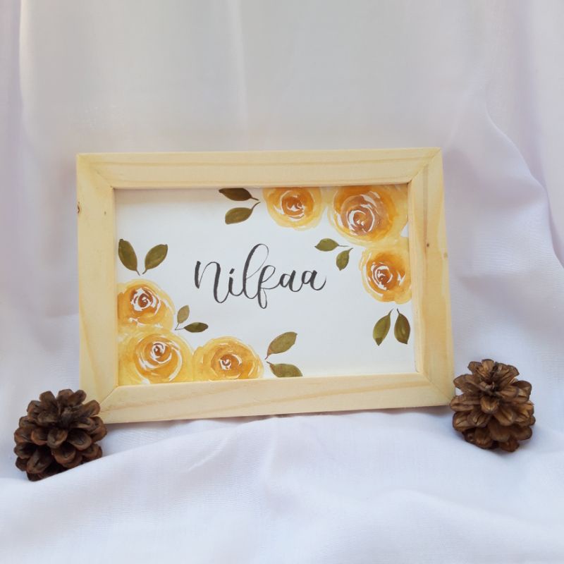 SIMPLE LETTERING WOODEN FRAME