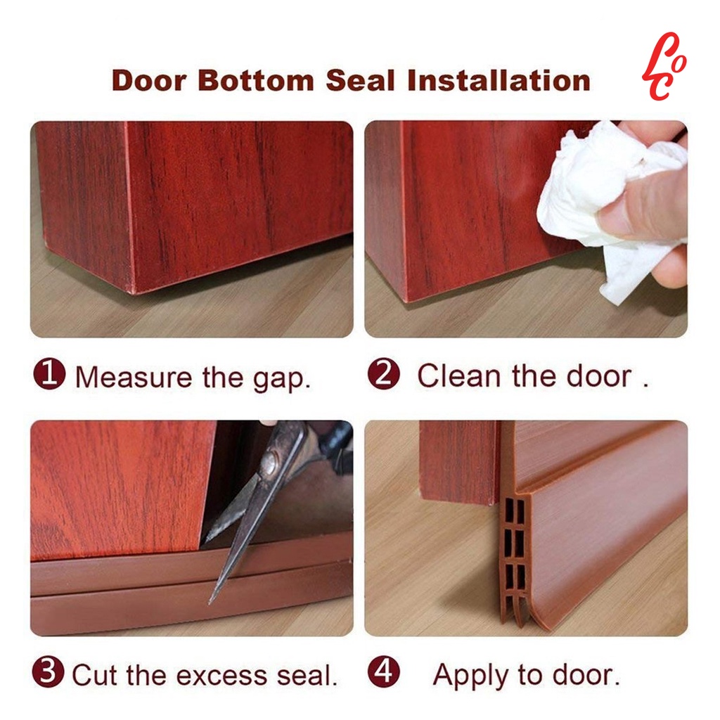 List Bawah Pintu Penutup Celah Seal Penghalang Debu Serangga Lis Penahan Angin Door Bottom Seal