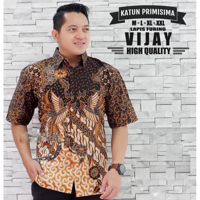 Vijay KEMEJA BAJU BATIK PRIA SOLO LENGAN PANJANG FULL FURING KATUN HALUS PREMIUM MODERN PRABU PUTIH CAKRABUANA GINANDRA PRABU KUNING SEJIWO SEGORO BASHUDARA MAKA SETYANING ATI PUSPO GAGAH NAGA HITAM SEKAR PEKEN BAYUSUTA SUKET SEGORO NAGA MERAH TANAKA SM