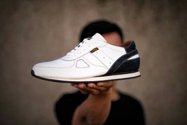 JELLAL WHITE | SKO x CEVANY | 100% Original Sepatu Pria Sneakers Kulit Asli