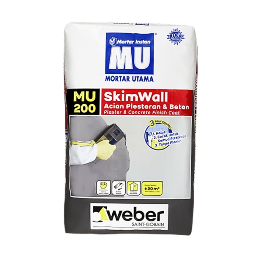 MU 200 MORTAR UTAMA SEMEN INSTANT INSTAN ACIAN HEBEL BATA RINGAN