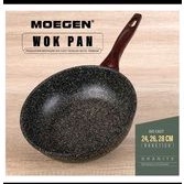 Moegen Wok Pan 24cm / wok pan mini ANTI LENGKET / wajan kecil tanpa tutup kaca Dijamin Tebal