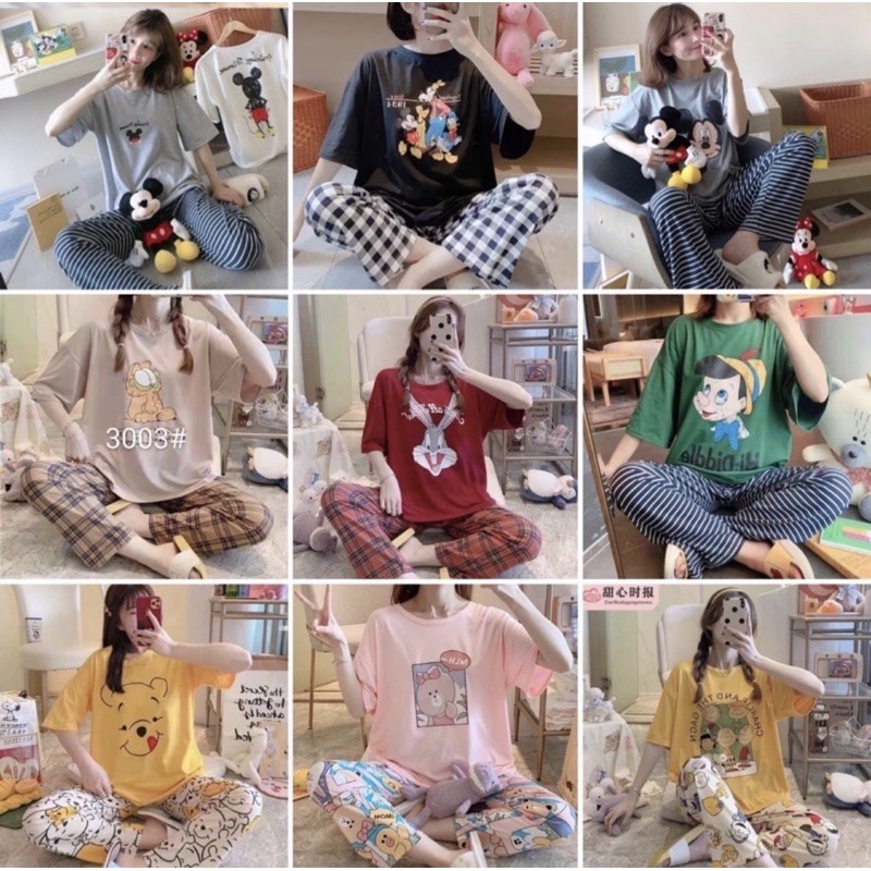 Piyama Import Korea Piyama kaos Import piyama import Premium Baju Tidur Pjg