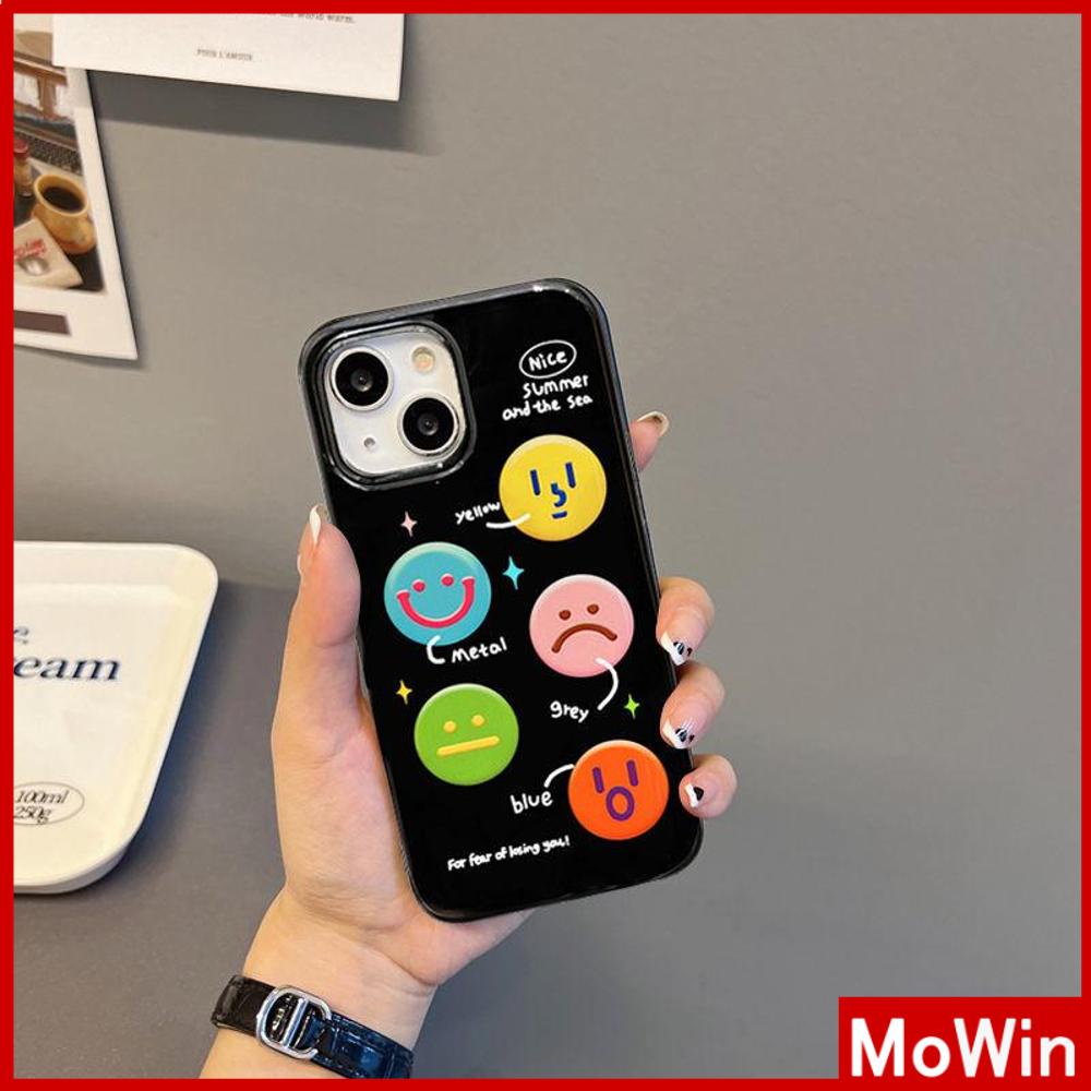 iPhone Case Silicone Soft Case Black Shiny Shockproof Protection Camera Colorful Expression Cartoon Cute Compatible For iPhone 11 Pro Max 13 Pro Max 12 Pro Max 7Plus xr XS Max