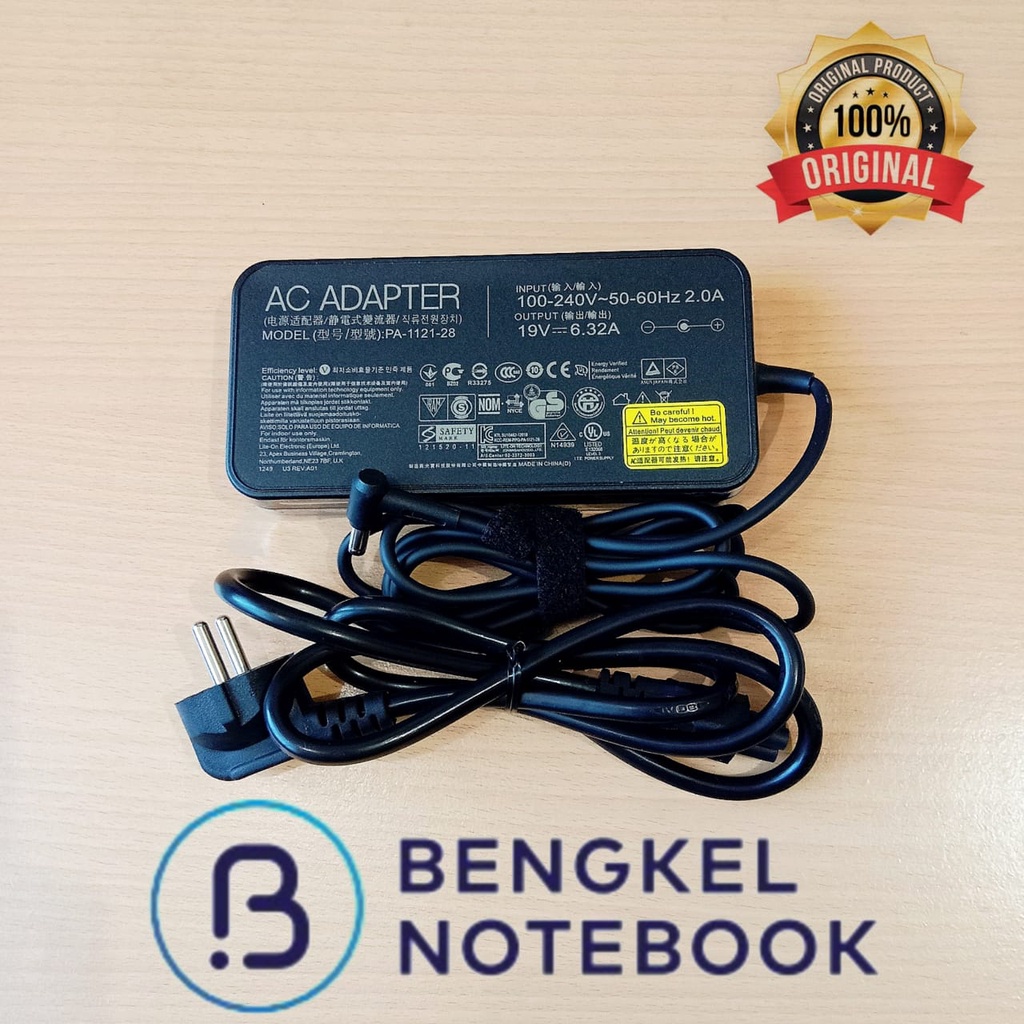 Adaptor Charger Asus N56VZ N46FV 19v 6.32a 5.5X2.5MM N550