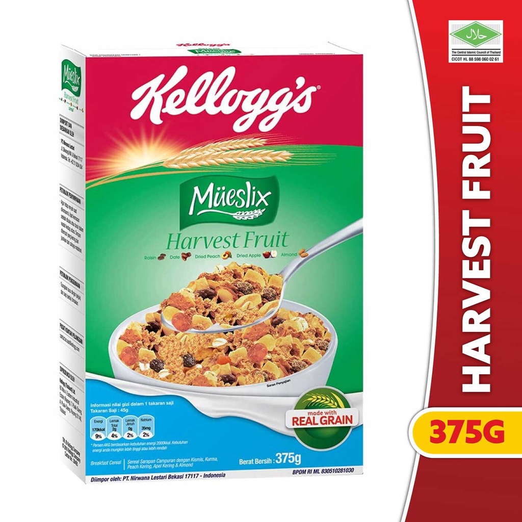 

SEREAL KELLOGS MUESLIX HARVEST FRUIT 375G