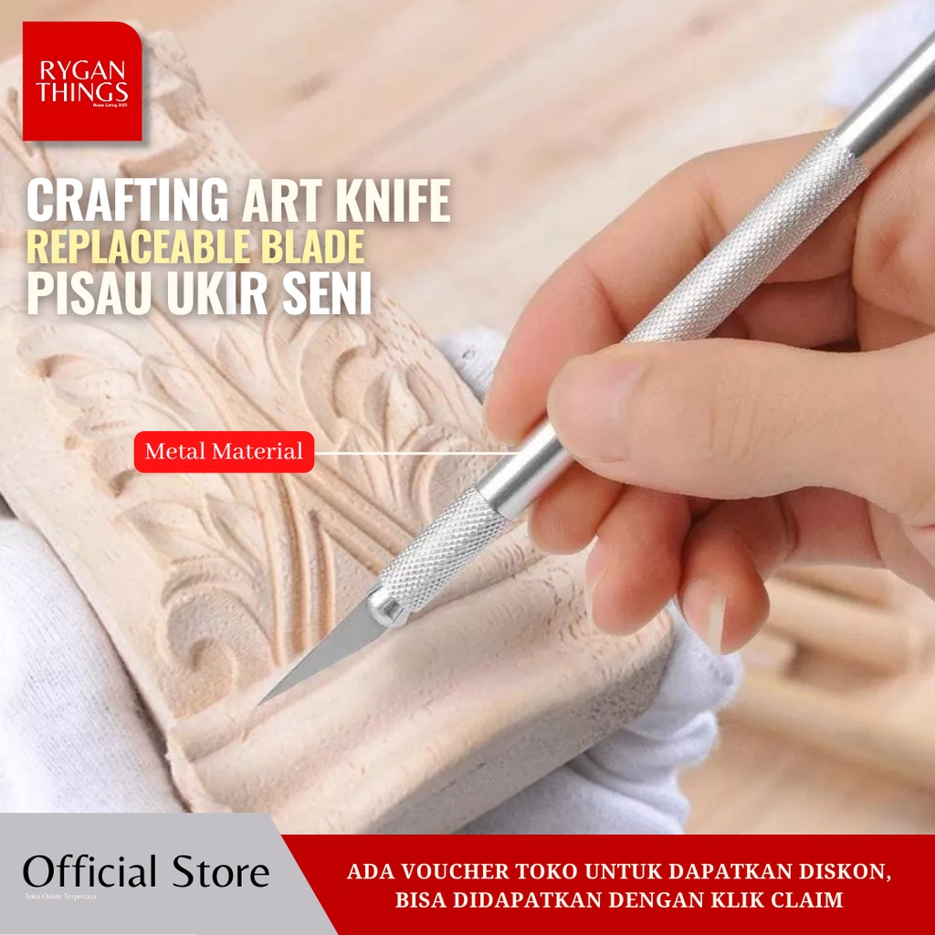 

Pisau Ukir Seni Hobby Crafting Art Knife Aluminium Handle KNIFEZER - WL9309