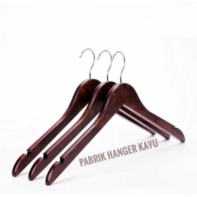 HANGER KAYU COKELAT DEWASA