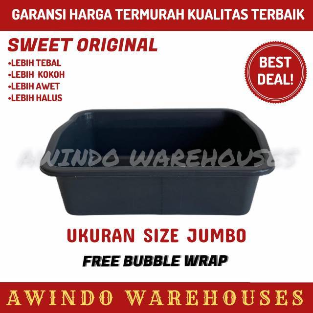 TEMPAT BAK BASKOM PASIR KOTORAN HEWAN KUCING ANJING CAT LITTER SWEET ORIGINAL UKURAN JUMBO BESAR