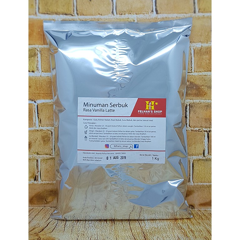 

1kg Vanilla Latte Bubuk Minuman 1kg (Milkshake / Bubble Drink)