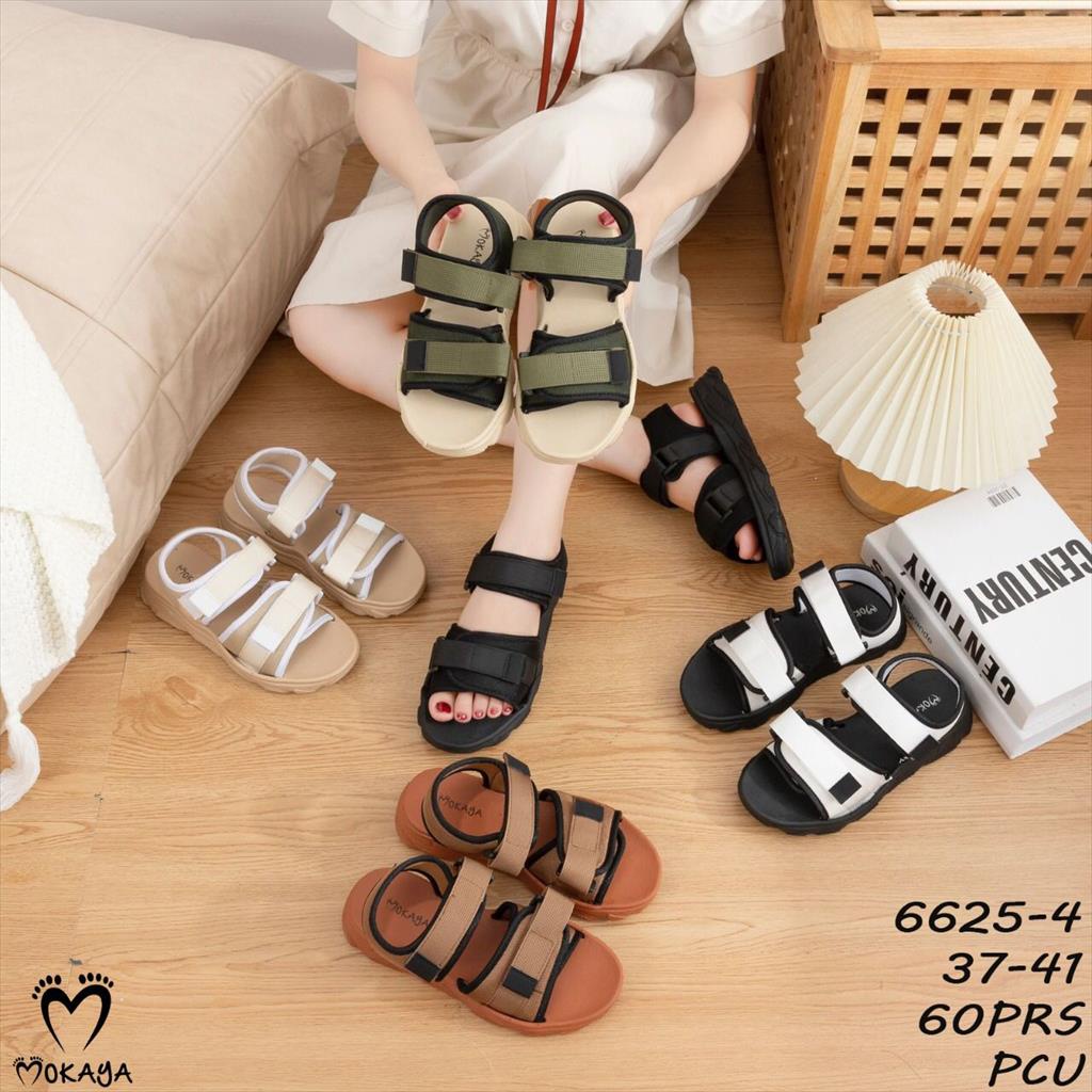 Sandal Let Gunung Korea Polos Karet Jelly Wanita Ban 2 Velcro Cantik Keren Trendy Casual Elegant Import Mokaya / Size 37-41 (6625-4)