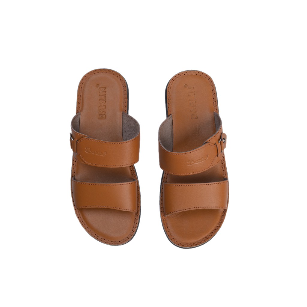 Sandal Full Kulit asli 100% - Sendal Pria Slop Barlin Original - SM09