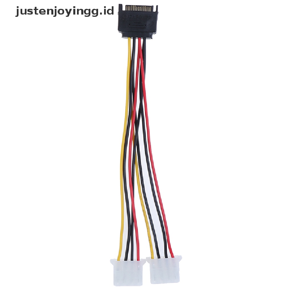 Justenjoyingg.id / 15Pin SATA male Ke double 4 pin molex female ide hdd power Hard Drive