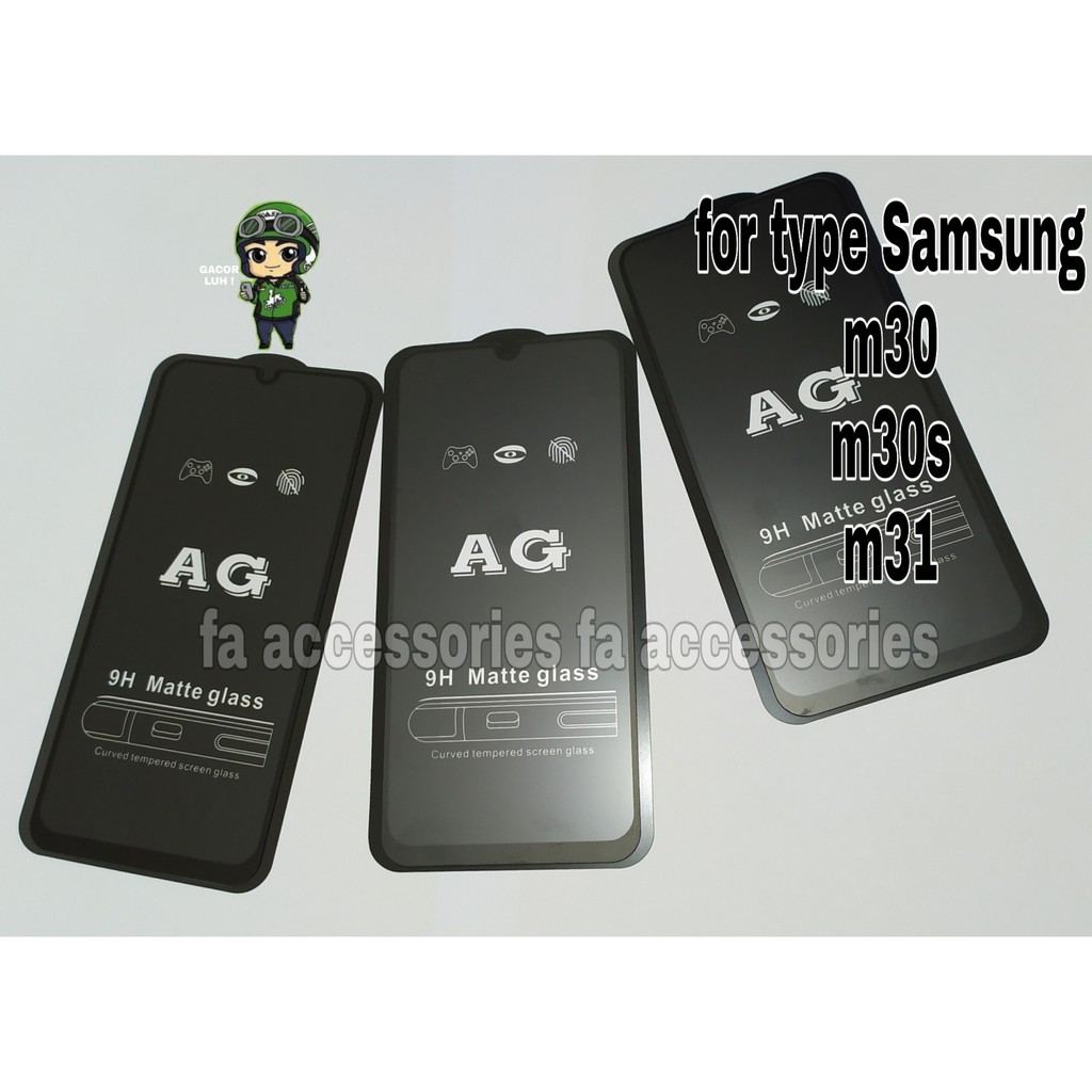 tempered matte glass samsung m30 m30s m31 anti gores glear anti minyak