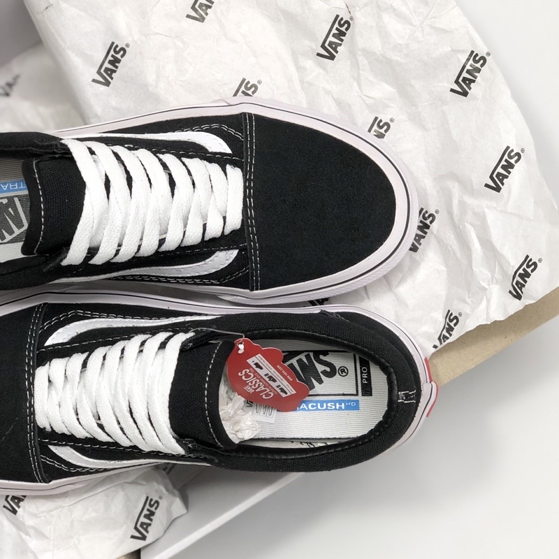 ( New Box ) Sepatu pria wanita Vans OLDSKOOL classic black white