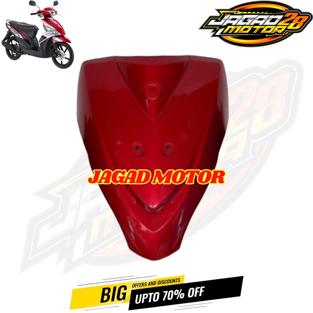 Tameng Depan Yamaha Mio J Merah / Dasi Depan Yamaha Mio J Merah / Tameng Dasi Panel Plat Nomor Depan Yamaha Mio J Merah