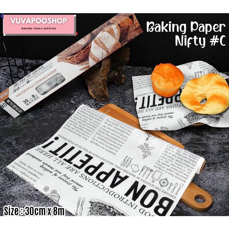 Baking Paper Nifty C / Kertas Panggang Roti / Baking Paper Motif Koran